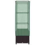 Raised Bed with Greenhouse Cover Rattan Look 80x40x138 cm 4015800