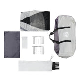 Pool Tent with Removable Fly & Mesh Walls Grey 612x612 cm 4100639