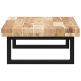 Basin Shelf Wall Mounted Steel and Solid Wood Acacia 3302689
