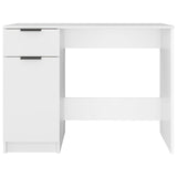 ZNTS Desk White 100x50x75 cm Engineered Wood 811493