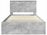 Bed Frame Concerte Grey 75 x 190 cm Solid Pine Wood 3409420