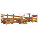 Outdoor Sofa Set 8 pcs Natural Solid Acacia Wood 3375194