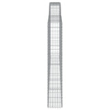 Arched Gabion Baskets 2 pcs 400x30x180/200 cm Galvanised Iron 3146918