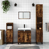 Bathroom Cabinet Smoked Oak 58x33x60 cm Engineered Wood 831593