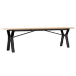 ZNTS Coffee Table Y-Frame 160x40x45 cm Solid Wood Pine and Steel 3282712