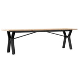 Coffee Table Y-Frame 160x40x45 cm Solid Wood Pine and Steel 3282712