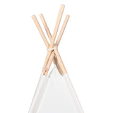 Teepee Tent White 120 x 120 x 150 cm Fabric and Plastic 3385870