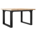 ZNTS Coffee Table O-Frame 70x70x40.5 cm Solid Wood Pine and Steel 3282727