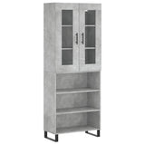 Highboard Concrete Grey 69.5x34x180 cm Engineered Wood 3198749