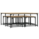 Nesting Coffee Tables 5 pcs Sonoma Oak Engineered Wood 835335