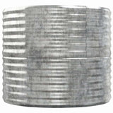 Garden Raised Bed Galvanised Steel 152x80x68 cm Silver 318952