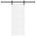 Sliding Door Manual White and black 83 x 202 cm 3333309
