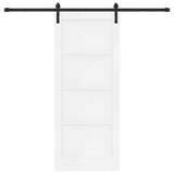 Sliding Door Manual White and black 83 x 202 cm 3333309