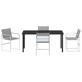 Garden Dining Set Folding 5 pcs White Textilene and steel 3379337