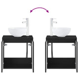 Bathroom Furniture Set 2 pcs Black Engineered Wood 3404025