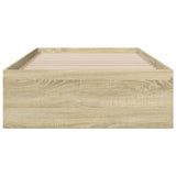 Bed Frame Sonoma Oak Engineered Wood, Plywood 90x200 cm Bed Frame 3280428