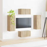 TV Cabinet Set Wall-mounted 2 pcs Sonoma Oak Engineered Wood 3408972