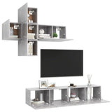 7 Piece TV Cabinet Set Concrete Grey Engineered Wood 3079127