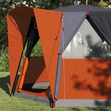 Cabin Tent 3-Person Grey and Orange 320 x 320 x 203 cm 42004034
