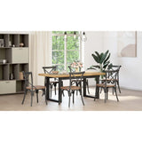 Dining Table NOAIN U-Shaped Legs 180x90x75 cm Solid Wood Pine 3328259