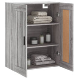 Wall Mounted Cabinet Grey Sonoma 69.5x34x90 cm Engineered Wood 830402