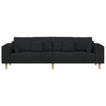 Fabric Sofa with Cushion Black 208 cm Fabric 3335145
