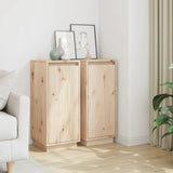 Sideboards 2 pcs 31.5x34x75 cm Solid Wood Pine 813351