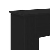 Fireplace Surround Black Oak 90x30x90 cm Engineered Wood 865984