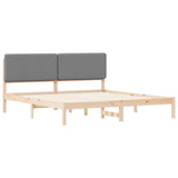 Bed Frame with Upholstered Headboard Light Grey 180 x 200 cm 877889
