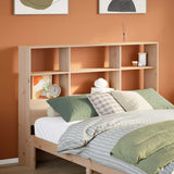 Headboard with Storage 160 cm Solid Wood Pine 855654