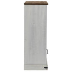 ZNTS Wine Cabinet HALDEN with Wine Racks and Sliding Door White Pine 4018446