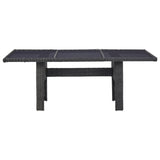 Garden Dining Table Black 200x100x74 cm Glass and Poly Rattan 310145