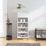 Shoe Cabinet High Gloss White 40x36x105 cm Engineered Wood 831462