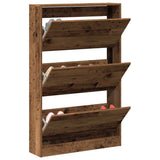 Shoe Cabinet Old Wood 80 x 21 x 125.5 cm Engineered Wood 869102