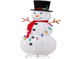4ft 100LED 20 Lanterns Cashmere Fabric Retractable Snowman Garden Snowman Decoration 58418161