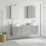 Bathroom Cabinet Set 5 pcs Concrete Grey Engineered Wood 3406554