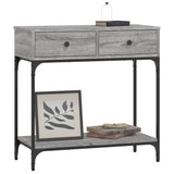 Console Table Grey Sonoma 75x34.5x75 cm Engineered Wood 833401