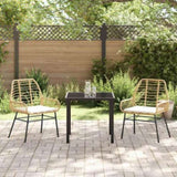 Garden Dining Set 3 pcs Brown Poly Rattan 3380862