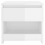 ZNTS Bedside Cabinets 2 pcs High Gloss White 40x30x39 cm Engineered Wood 803456