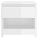 ZNTS Bedside Cabinets 2 pcs High Gloss White 40x30x39 cm Engineered Wood 803456