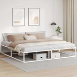 Bed Frame without Mattress White 200x200 cm Metal 4017428