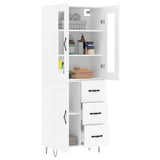 Highboard White 69.5x34x180 cm Engineered Wood 3198689