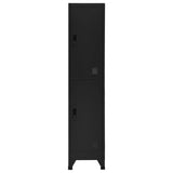 Locker Cabinet Black 38x45x180 cm Steel 339778