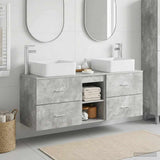 Bathroom Cabinet Set 3 pcs Concrete Grey 49.5 x 41 x 63 cm 3405822