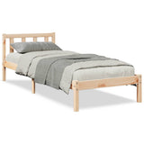 Extra Long Bed Frame without Mattress 90x210 cm Solid Wood Pine 852430