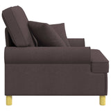 XL Armchair with Cushions Dark Brown Fabric 42043487