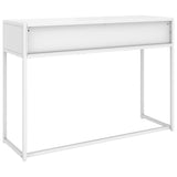 Console Table White 106x35x75 cm Steel 335893