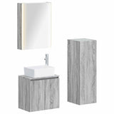 Bathroom Furniture Set 4 pcs Grey Sonoma 3407452