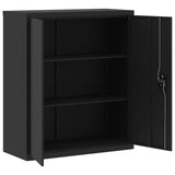 ZNTS File Cabinet Black 90x40x105 cm Steel 339738