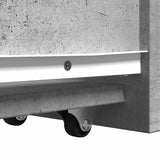 Narrow Bathroom Cupboard with Wheels Concrete Grey Engineered Wood 855289